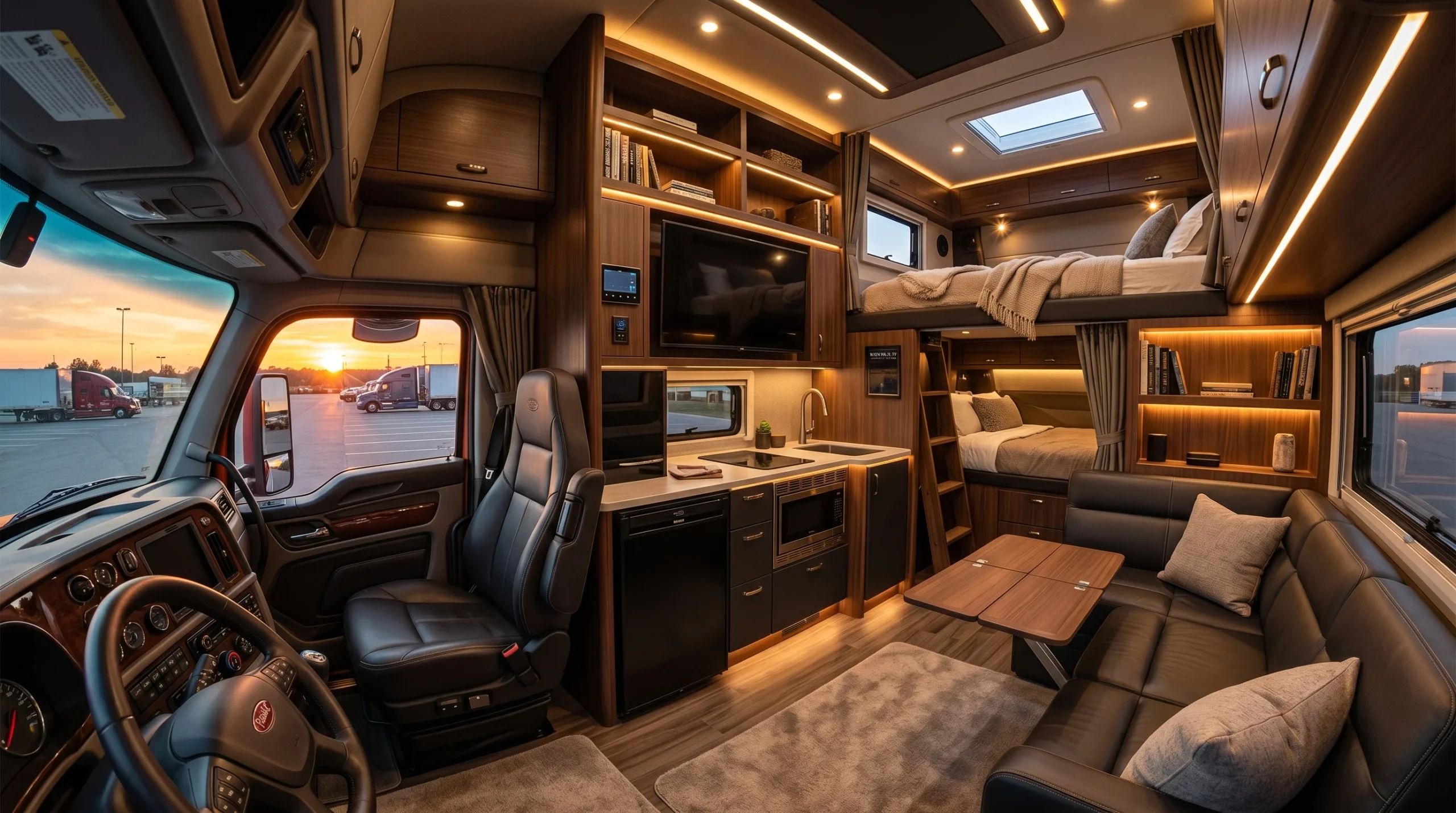 2 bedroom super sleeper truck interior
