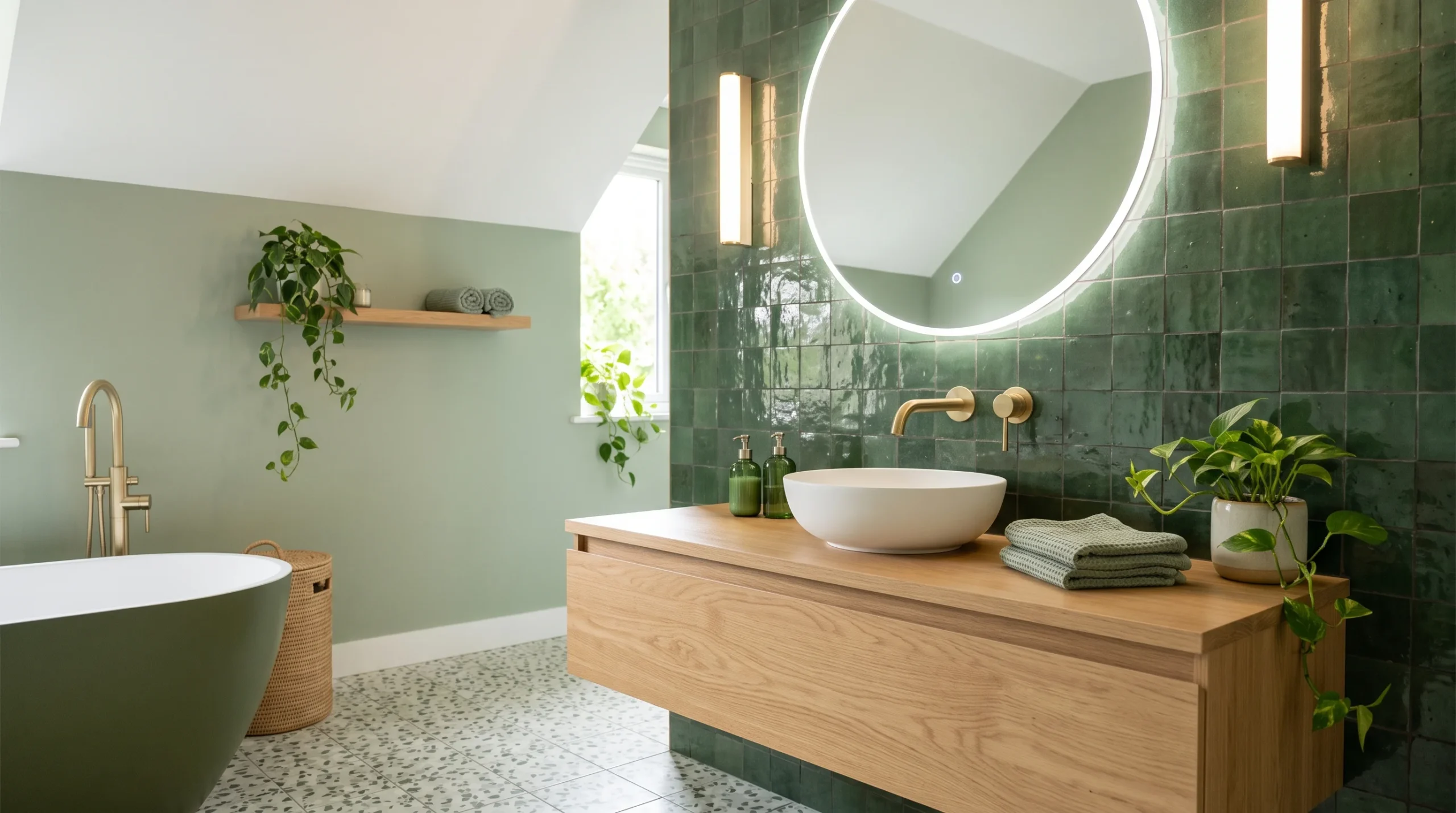green bathroom ideas